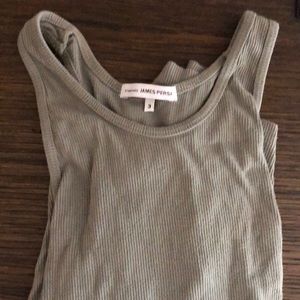 James perse tank top. Ribbed, sage green and in good condition